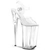 Pleaser - BEYOND008 Sandale à bride à la cheville, Pole dance chaussures - Chaussures de pole dance - Blanc Product image